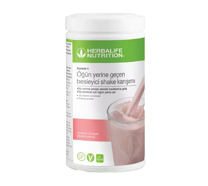Formül 1 Öğün Yerine Geçen Besleyici Shake Karışımı Ahududu ve Beyaz Çikolatalı